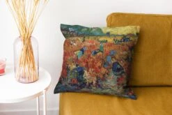 Sierkussens - Kussentjes Woonkamer - 40x40 Cm - De Rode Wijngaard - Vincent Van Gogh -Pillowmonkey 1200x800 2038