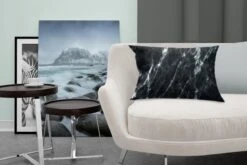 Sierkussens - Kussen - Marmer Textuur Wit Op Zwart - 50x30 Cm - Kussen Van Katoen -Pillowmonkey 1200x800 2068