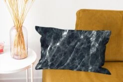 Sierkussens - Kussen - Marmer Textuur Wit Op Zwart - 50x30 Cm - Kussen Van Katoen -Pillowmonkey 1200x800 2069