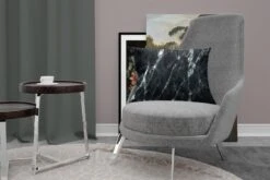 Sierkussens - Kussen - Marmer Textuur Wit Op Zwart - 50x30 Cm - Kussen Van Katoen -Pillowmonkey 1200x800 2070