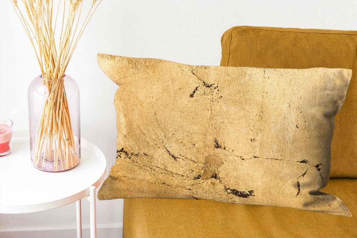 Sierkussens - Kussentjes Woonkamer - 60x40 Cm - Goud - Geel - Muur 5 Sierkussens - Kussentjes Woonkamer - 60x40 Cm - Goud - Geel - Muur - Afbeelding 3