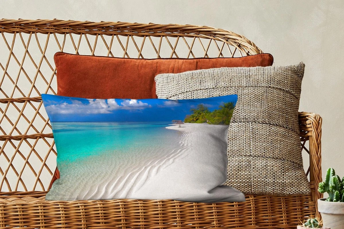Sierkussens - Kussen - Uitzicht Vanaf Het Tropische Strand Op Het Azuurblauwe Water - 50x30 Cm - Kussen Van Katoen 8 Sierkussens - Kussen - Uitzicht Vanaf Het Tropische Strand Op Het Azuurblauwe Water - 50x30 Cm - Kussen Van Katoen - Afbeelding 6