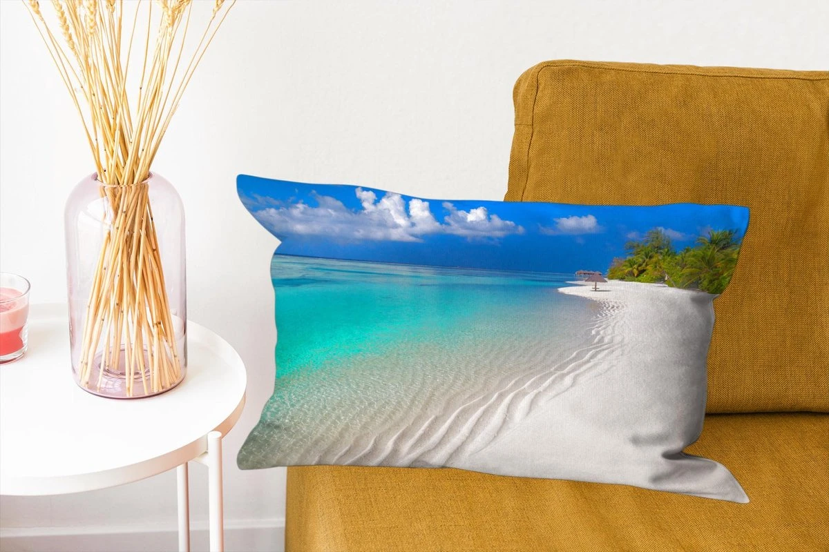 Sierkussens - Kussen - Uitzicht Vanaf Het Tropische Strand Op Het Azuurblauwe Water - 50x30 Cm - Kussen Van Katoen 10 Sierkussens - Kussen - Uitzicht Vanaf Het Tropische Strand Op Het Azuurblauwe Water - 50x30 Cm - Kussen Van Katoen - Afbeelding 8