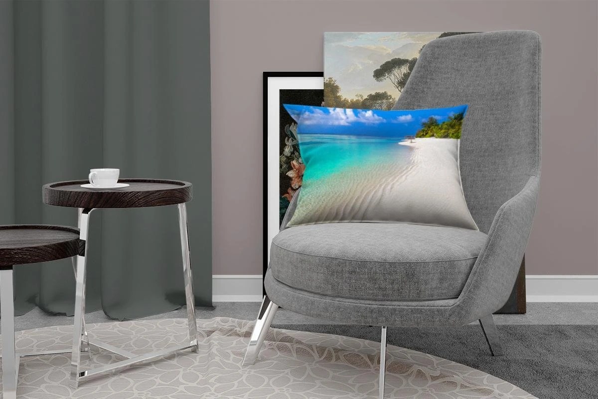 Sierkussens - Kussen - Uitzicht Vanaf Het Tropische Strand Op Het Azuurblauwe Water - 50x30 Cm - Kussen Van Katoen 12 Sierkussens - Kussen - Uitzicht Vanaf Het Tropische Strand Op Het Azuurblauwe Water - 50x30 Cm - Kussen Van Katoen - Afbeelding 10