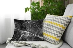 Sierkussens - Kussen - Marmeren Achtergrond Zwart-wit - 50x30 Cm - Kussen Van Katoen -Pillowmonkey 1200x800 2092