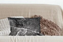 Sierkussens - Kussen - Marmeren Achtergrond Zwart-wit - 50x30 Cm - Kussen Van Katoen -Pillowmonkey 1200x800 2093