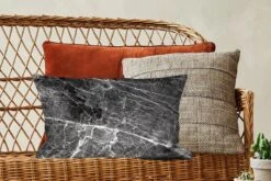 Sierkussens - Kussen - Marmeren Achtergrond Zwart-wit - 50x30 Cm - Kussen Van Katoen -Pillowmonkey 1200x800 2094