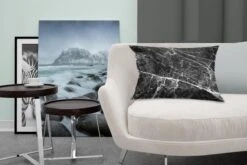 Sierkussens - Kussen - Marmeren Achtergrond Zwart-wit - 50x30 Cm - Kussen Van Katoen -Pillowmonkey 1200x800 2095