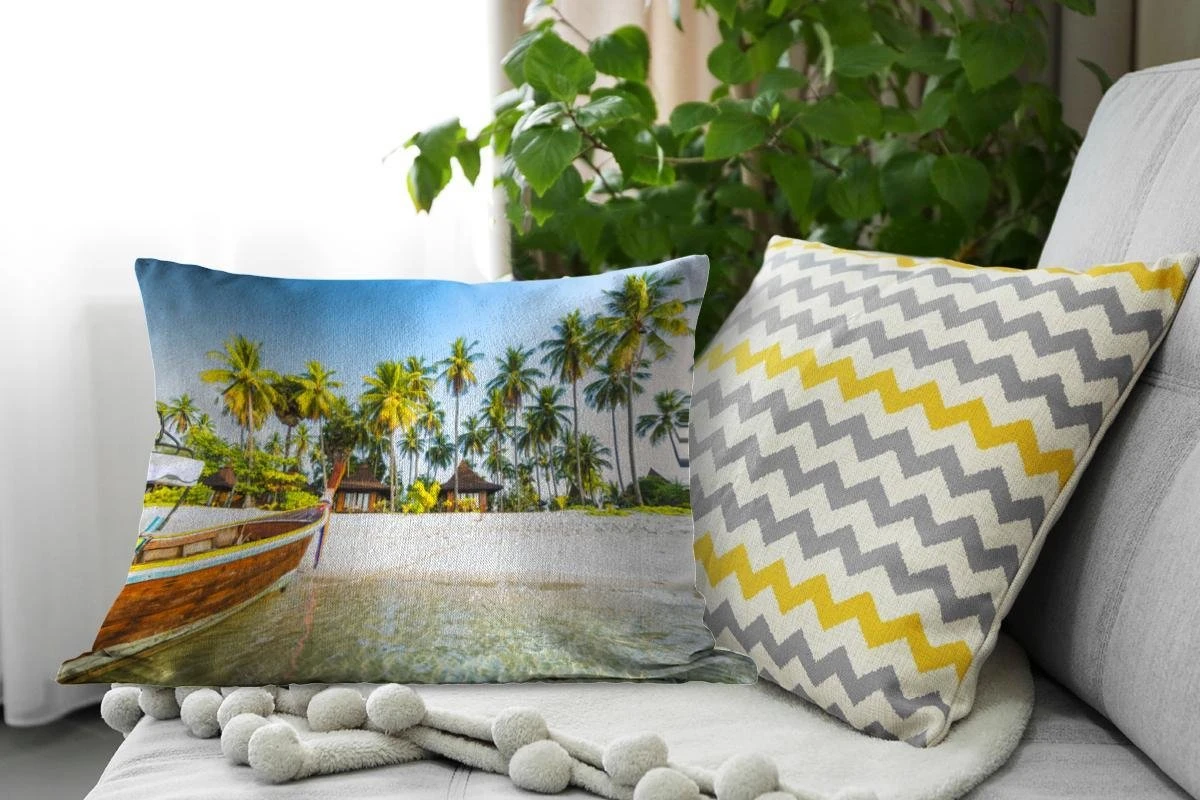 Sierkussens - Kussen - Een Boot Bij Een Tropisch Strand In Het Aziatische Thailand - 60x40 Cm - Kussen Van Katoen 5 Sierkussens - Kussen - Een Boot Bij Een Tropisch Strand In Het Aziatische Thailand - 60x40 Cm - Kussen Van Katoen - Afbeelding 3