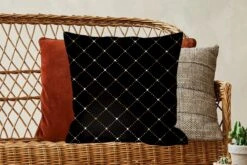 Sierkussens - Kussentjes Woonkamer - 50x50 Cm - Stippen - Goud - Zwart -Pillowmonkey 1200x800 2134