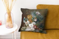 Sierkussens - Kussentjes Woonkamer - 40x40 Cm - Stilleven Met Bloemen - Schilderij Van Eelke Jelles Eelkema -Pillowmonkey 1200x800 2145