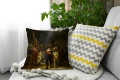 Sierkussens - Kussen - De Nachtwacht - Schilderij Van Rembrandt Van Rijn - 40x40 Cm - Kussen Van Katoen -Pillowmonkey 1200x800 2158