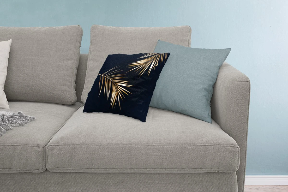 Sierkussens - Kussen - Twee Gouden Bladeren Op Een Zwarte Achtergrond - 40x40 Cm - Kussen Van Katoen 9 Sierkussens - Kussen - Twee Gouden Bladeren Op Een Zwarte Achtergrond - 40x40 Cm - Kussen Van Katoen - Afbeelding 7