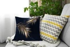 Sierkussens - Kussen - Twee Gouden Bladeren Op Een Zwarte Achtergrond - 40x40 Cm - Kussen Van Katoen 20 Sierkussens - Kussen - Twee Gouden Bladeren Op Een Zwarte Achtergrond - 40x40 Cm - Kussen Van Katoen -Pillowmonkey 1200x800 2194