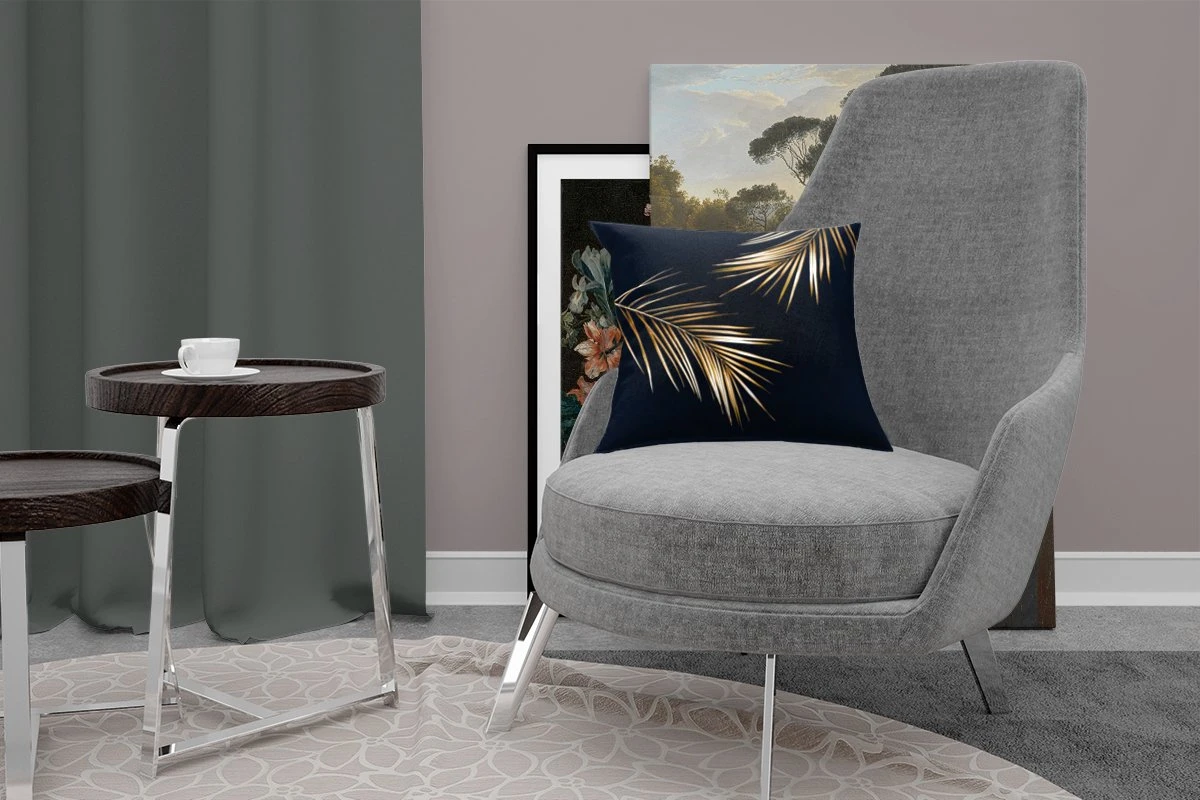 Sierkussens - Kussen - Twee Gouden Bladeren Op Een Zwarte Achtergrond - 40x40 Cm - Kussen Van Katoen 11 Sierkussens - Kussen - Twee Gouden Bladeren Op Een Zwarte Achtergrond - 40x40 Cm - Kussen Van Katoen - Afbeelding 9