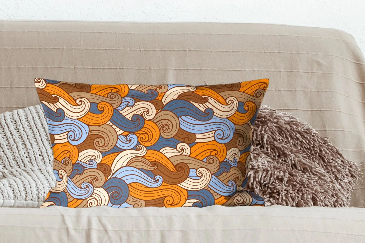 Kussenhoes 60x40 Cm - Vintage - Japans - Patronen - Katoen / Polyester - Voor Binnen 5 Kussenhoes 60x40 Cm - Vintage - Japans - Patronen - Katoen / Polyester - Voor Binnen - Afbeelding 3