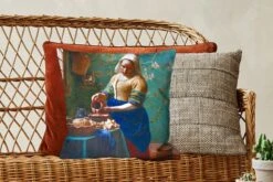 Sierkussens - Kussentjes Woonkamer - 45x45 Cm - Melkmeisje - Amandelbloesem - Van Gogh - Vermeer - Schilderij - Oude Meesters -Pillowmonkey 1200x800 2230