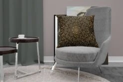 Sierkussens - Kussen - Gouden Patroon Op Een Zwarte Achtergrond - 60x60 Cm - Kussen Van Katoen -Pillowmonkey 1200x800 2253