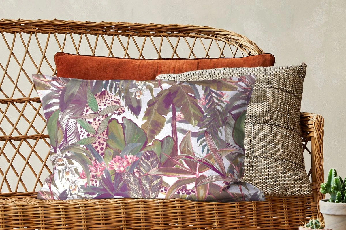 Kussenhoes 60x40 Cm - Jungle - Panter - Patronen - Katoen / Polyester - Voor Binnen 6 Kussenhoes 60x40 Cm - Jungle - Panter - Patronen - Katoen / Polyester - Voor Binnen - Afbeelding 4