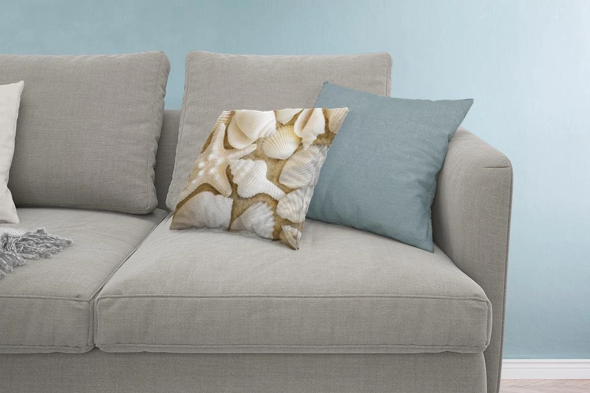 Sierkussens - Kussen - Witte Zeeschelpen Op Het Strand - 40x40 Cm - Kussen Van Katoen 12 Sierkussens - Kussen - Witte Zeeschelpen Op Het Strand - 40x40 Cm - Kussen Van Katoen - Afbeelding 10