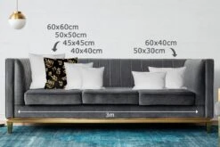 Kussenhoes 50x50 Cm - Blad - Patronen - Goud - Katoen / Polyester - Voor Binnen -Pillowmonkey 1200x800 233