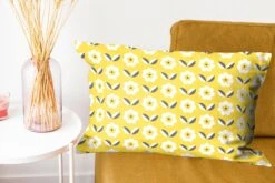 Sierkussens - Kussentjes Woonkamer - 60x40 Cm - Bloem - Geel - Patronen - Zomer -Pillowmonkey 1200x800 2340