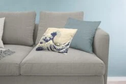 Sierkussens - Kussen - De Grote Golf Bij Kanagawa - Schilderij Van Katsushika Hokusai - 50x30 Cm - Kussen Van Katoen -Pillowmonkey 1200x800 2387