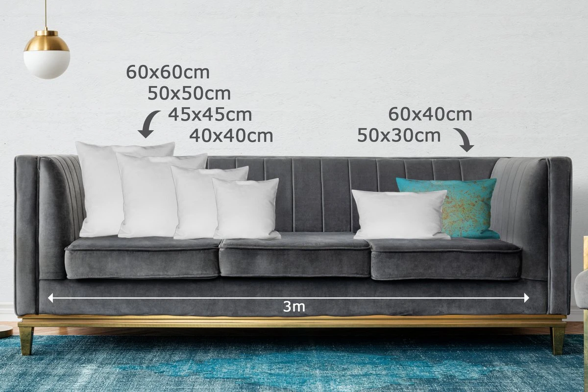 Sierkussens - Kussentjes Woonkamer - 60x40 Cm - Metaal - Roest - Turquoise 5 Sierkussens - Kussentjes Woonkamer - 60x40 Cm - Metaal - Roest - Turquoise - Afbeelding 3