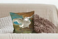 Sierkussens - Kussentjes Woonkamer - 45x45 Cm - De Bedreigde Zwaan - Schilderij Van Jan Asselijn -Pillowmonkey 1200x800 2462
