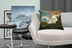 Sierkussens - Kussentjes Woonkamer - 45x45 Cm - De Bedreigde Zwaan - Schilderij Van Jan Asselijn -Pillowmonkey 1200x800 2464