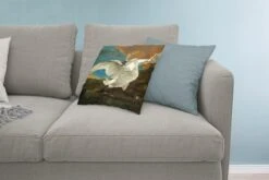 Sierkussens - Kussentjes Woonkamer - 45x45 Cm - De Bedreigde Zwaan - Schilderij Van Jan Asselijn -Pillowmonkey 1200x800 2465
