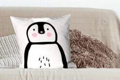 Sierkussen - Pinguïn Dieren - Multicolor - 60 Cm X 60 Cm -Pillowmonkey 1200x800 2476