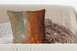Sierkussens - Kussentjes Woonkamer - 60x60 Cm - Staal - Roest - Oud - Oranje - Grijs - Patroon - Abstract -Pillowmonkey 1200x800 2510