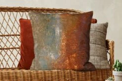 Sierkussens - Kussentjes Woonkamer - 60x60 Cm - Staal - Roest - Oud - Oranje - Grijs - Patroon - Abstract -Pillowmonkey 1200x800 2511