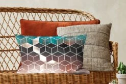 Sierkussens - Kussentjes Woonkamer - 50x30 Cm - Abstract - Kubus - Goud - Patronen - Luxe -Pillowmonkey 1200x800 2534