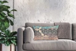 Sierkussens - Kussentjes Woonkamer - 50x30 Cm - Abstract - Kubus - Goud - Patronen - Luxe -Pillowmonkey 1200x800 2535