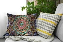 Sierkussens - Kussen - Een Bovenaanzicht Van Marokkaans Mozaïek - 60x40 Cm - Kussen Van Katoen -Pillowmonkey 1200x800 2541