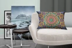 Sierkussens - Kussen - Een Bovenaanzicht Van Marokkaans Mozaïek - 60x40 Cm - Kussen Van Katoen -Pillowmonkey 1200x800 2543