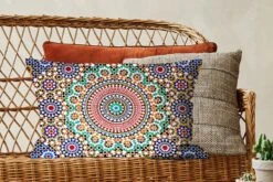 Sierkussens - Kussen - Een Bovenaanzicht Van Marokkaans Mozaïek - 60x40 Cm - Kussen Van Katoen -Pillowmonkey 1200x800 2544