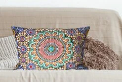 Sierkussens - Kussen - Een Bovenaanzicht Van Marokkaans Mozaïek - 60x40 Cm - Kussen Van Katoen -Pillowmonkey 1200x800 2545