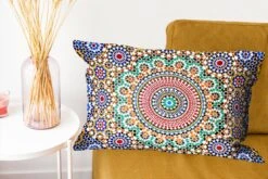 Sierkussens - Kussen - Een Bovenaanzicht Van Marokkaans Mozaïek - 60x40 Cm - Kussen Van Katoen -Pillowmonkey 1200x800 2546