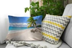 Sierkussens - Kussen - Verlaten Eiland Met Een Tropisch Strand - 60x40 Cm - Kussen Van Katoen -Pillowmonkey 1200x800 2550