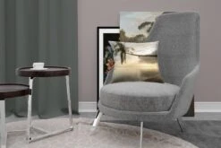 Sierkussens - Kussen - Overhangende Palmboom Op Het Strand Van Mo'orea - 40x40 Cm - Kussen Van Katoen -Pillowmonkey 1200x800 2555