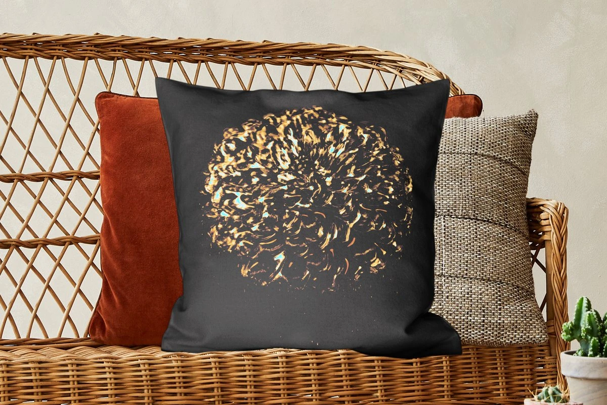 Sierkussens - Kussentjes Woonkamer - 50x50 Cm - Bloemen - Bladeren - Goud 9 Sierkussens - Kussentjes Woonkamer - 50x50 Cm - Bloemen - Bladeren - Goud - Afbeelding 7