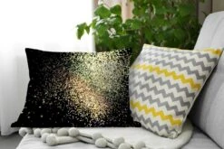 Sierkussens - Kussen - Gouden Glitters Op Een Zwarte Achtergrond - 60x40 Cm - Kussen Van Katoen -Pillowmonkey 1200x800 2643