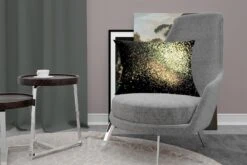 Sierkussens - Kussen - Gouden Glitters Op Een Zwarte Achtergrond - 60x40 Cm - Kussen Van Katoen -Pillowmonkey 1200x800 2644