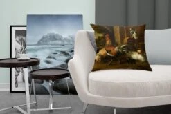 Sierkussens - Kussen - Hoenderhof - Schilderij Van Melchior D'Hondecoeter - 45x45 Cm - Kussen Van Katoen -Pillowmonkey 1200x800 2649