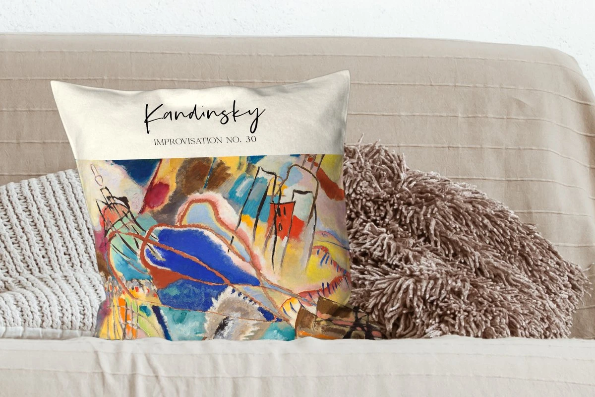 Kussenhoes 60x60 Cm - Kunst - Kandinsky - Improvisation No. 30 - Katoen / Polyester - Voor Binnen 5 Kussenhoes 60x60 Cm - Kunst - Kandinsky - Improvisation No. 30 - Katoen / Polyester - Voor Binnen - Afbeelding 3