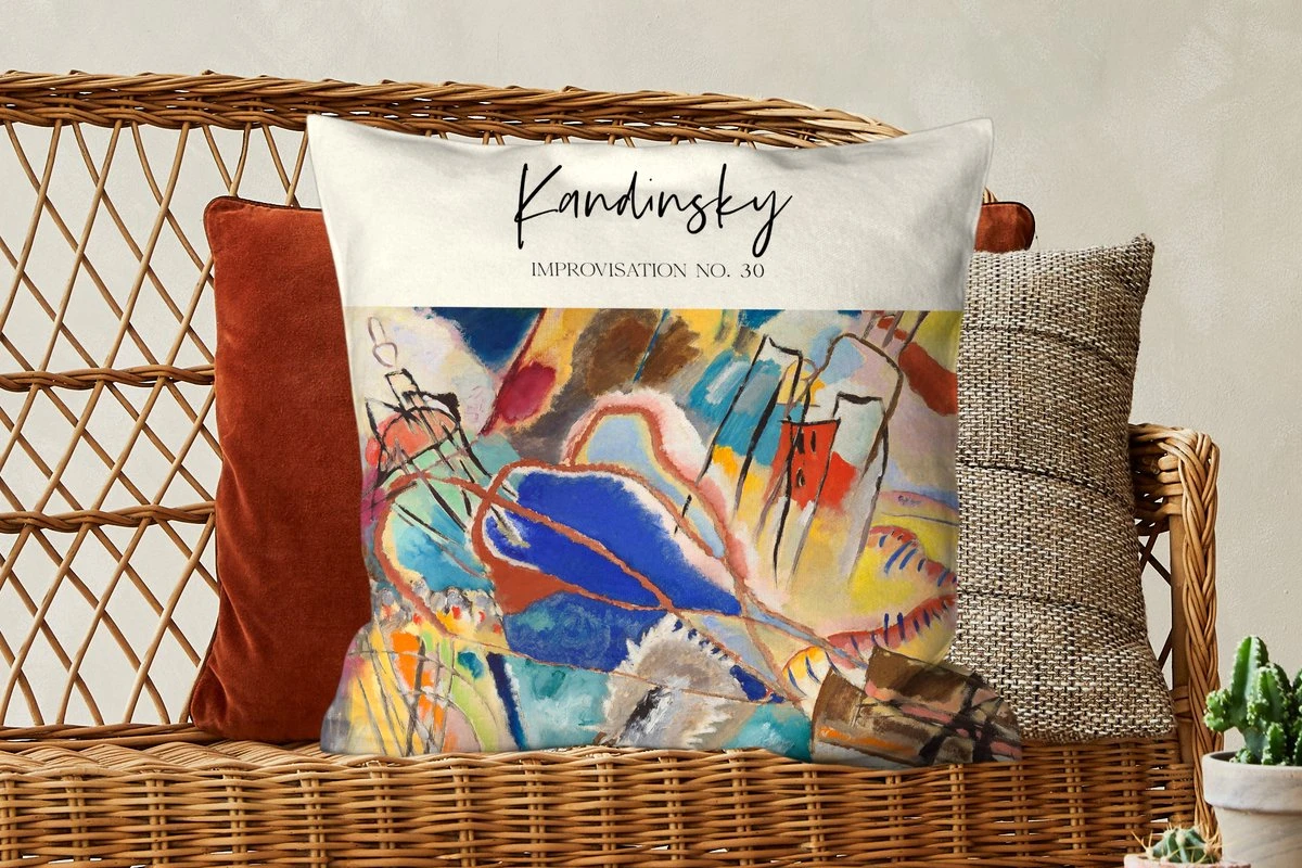 Kussenhoes 60x60 Cm - Kunst - Kandinsky - Improvisation No. 30 - Katoen / Polyester - Voor Binnen 6 Kussenhoes 60x60 Cm - Kunst - Kandinsky - Improvisation No. 30 - Katoen / Polyester - Voor Binnen - Afbeelding 4
