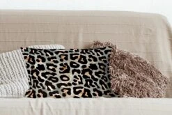Sierkussens - Kussentjes Woonkamer - 50x30 Cm - Panterprint - Zwart - Bruin - Luxe -Pillowmonkey 1200x800 2714